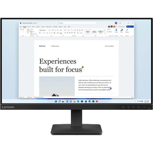 Монітор 23.8" Lenovo 24" L24-4E FHD 100Hz (68C2KAC1UA) 1920x1080 (FullHD) IPS 100 Hz