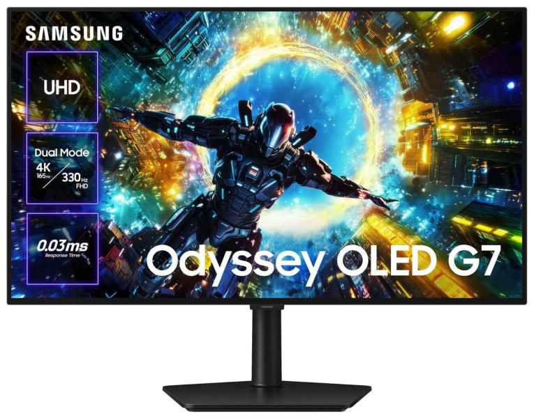Монітор 31.5" Samsung Odyssey Gaming G73SH Curved Dual Mode (LS32HG732SIXUA) 3840х2160 (UHD 4K) OLED 165/330 Hz