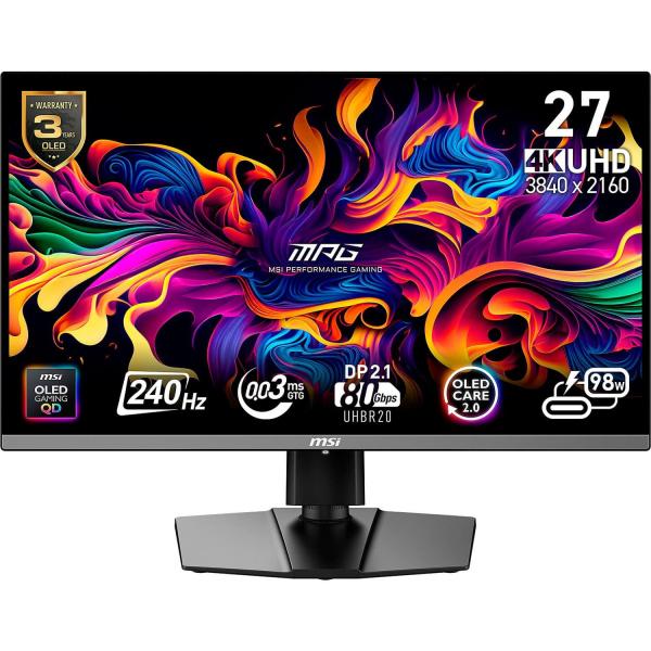 Монітор 26.5" MSI MPG 272URX (9S6-3CD79A-015) 3840х2160 (UHD, 4K) QD-OLED 240 Hz