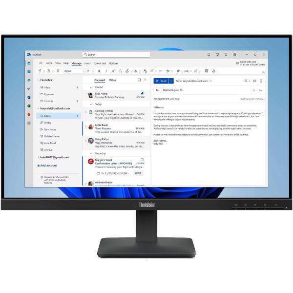 Монітор 23.8" Lenovo S24-4e (64B5KAT1UA) 1920x1080 (FullHD) IPS 100 Hz