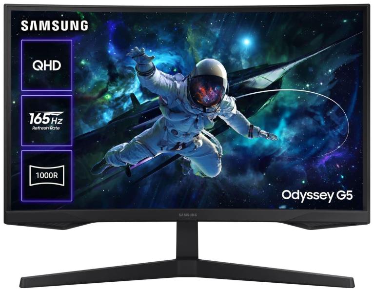 Монітор 27" Samsung Odyssey G5 Curved (LS27CG550EIXUA) 2560x1440 (QHD, 2K) VA 165 Hz