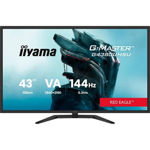 Монітор 42.51" Iiyama 42.5" G4380UHSU-B2 (G4380UHSU-B2) 3840х2160 (UHD 4K) VA 144 Hz