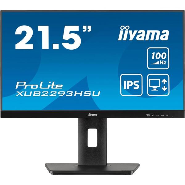 Монітор 21.5" Iiyama XUB2293HSU-B7 (XUB2293HSU-B7) 1920x1080 (FullHD) IPS 100 Hz