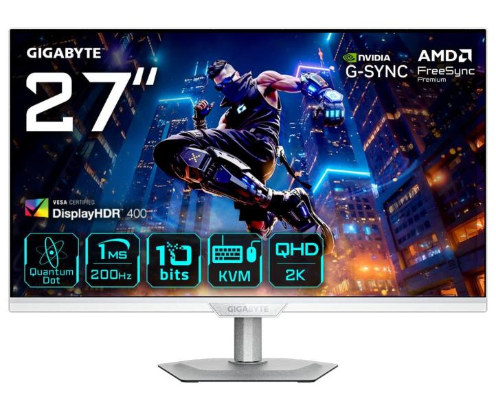 Монітор 27" GIGABYTE M27Q2 QD ICE White (M27Q2 QD ICE Gaming Monitor) 2560x1440 (QHD, 2K) IPS 200/210 Hz