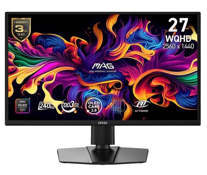 Монітор 26.5" MSI MAG 272QP X24 (9S6-3CF89A-001) 2560x1440 (QHD, 2K) QD-OLED 240 Hz