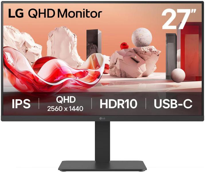 Монітор 27" LG 27BA65QB-B (27BA65QB-B) 2560x1440 (QHD, 2K) IPS 100 Hz