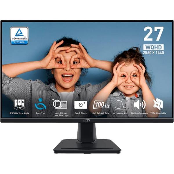 Монітор 27" MSI PRO MP275Q (PRO MP275Q) 2560x1440 (QHD, 2K) IPS 100 Hz