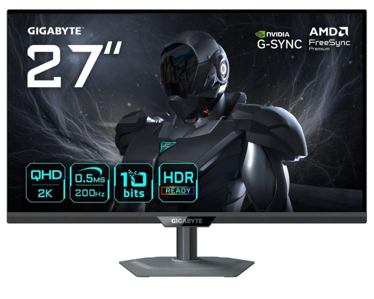 Монітор 27" GIGABYTE G27Q20 (G27Q20 Gaming Monitor) 2560x1440 (QHD, 2K) IPS 200/210 Hz U1