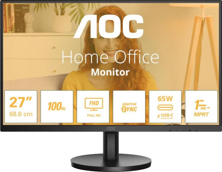 Монітор 27" AOC 27B3CA2 (27B3CA2) 1920x1080 (FullHD) IPS 100 Hz