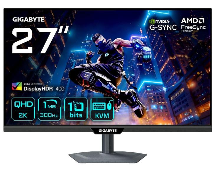 Монітор 27" GIGABYTE M27Q3 (M27Q3 Gaming Monitor) 2560x1440 (QHD, 2K) IPS 300/320 Hz