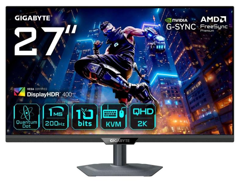 Монітор 27" GIGABYTE M27Q2 QD (M27Q2 QD Gaming Monitor) 2560x1440 (QHD, 2K) IPS 200/210 Hz