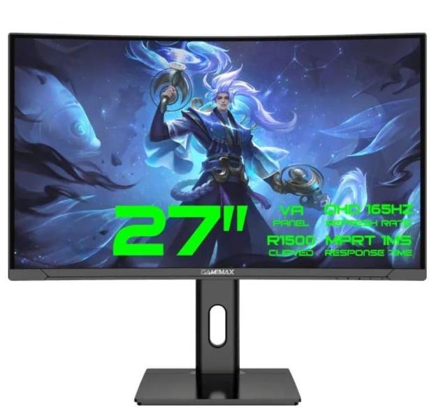Монітор 27" GameMax GMX27C165Q Curved (GMX27C165Q) 2560x1440 (QHD, 2K) VA 165 Hz