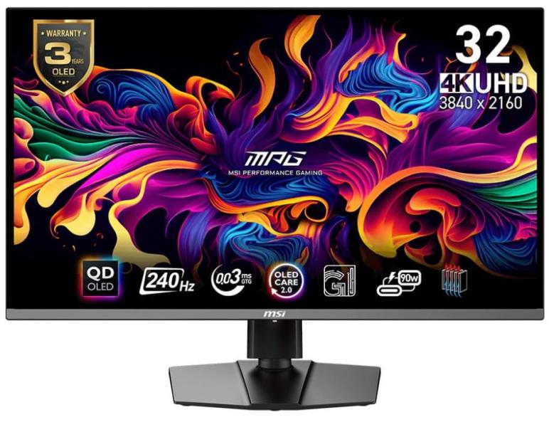 Монітор 31.5" MSI MPG 321URX (MPG 321URX) 3840х2160 (UHD, 4K) QD-OLED 240 Hz
