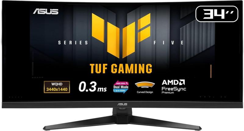 Монітор 34" ASUS TUF Gaming VG34WQ5A Curved Dual Mode (90LM0CP1-B01171) 3440x1440 (Ultra-Wide 2K) VA 200/400 Hz