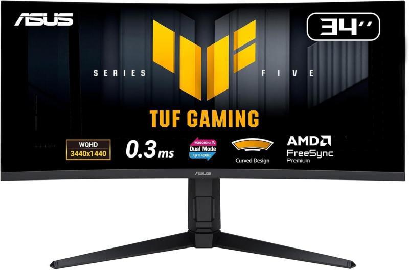 Монітор 34" ASUS TUF Gaming VG34WQL5A Curved Dual Mode (90LM0CI1-B01171) 3440x1440 (Ultra-Wide 2K) VA 200/400 Hz