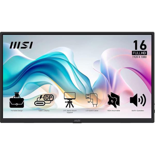 Монітор 15.6" MSI PRO MP165 E6 (PRO MP165 E6) 1920x1080 (FullHD) IPS 60 Hz