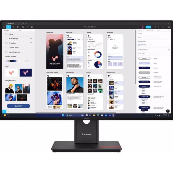 Монітор 31.5" Lenovo T32UD-40 (64B0GAT1UA) 3840х2160 (UHD 4K) IPS 60 Hz