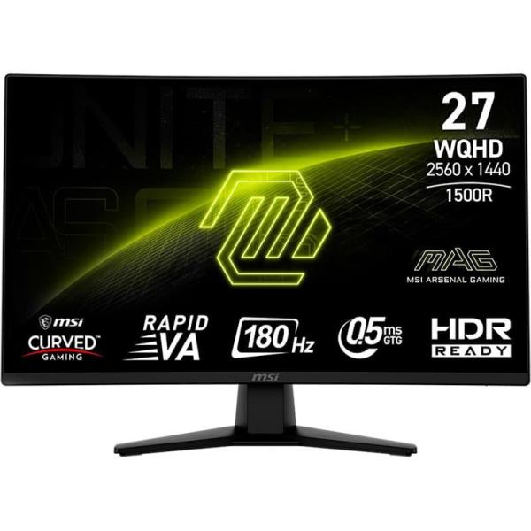 Монітор 27" MSI MAG 274CQF Curved QHD 180Hz (MAG 274CQF) 2560x1440 (QHD, 2K) VA 180 Hz