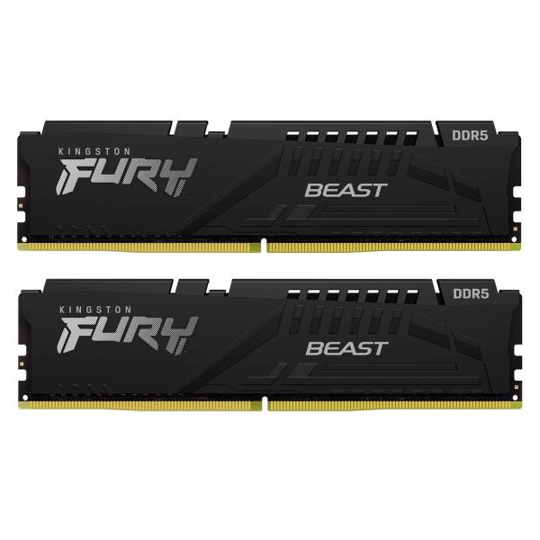 Модуль пам'яті Kingston Fury DDR5 64GB (2x32) 5600MHz Beast Black AMD EXPO/XMP 3.0 (KF556C36BBEK2-64)