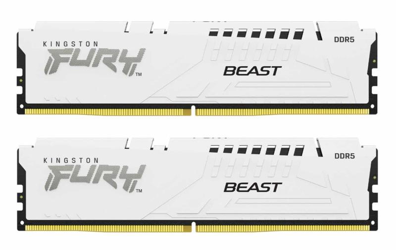 Модуль пам'яті Kingston Fury DDR5 64GB (2x32) 6000Mhz Beast White EXPO (KF560C36BWEK2-64)