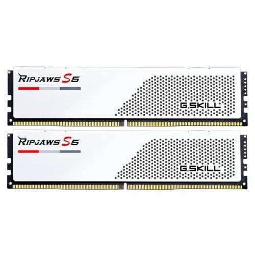Модуль пам'яті G.Skill DDR5 64GB (2x32) Ripjaws S5 6000Mhz White XMP 3.0 (F5-6000J3040G32GX2-RS5W) Б/в