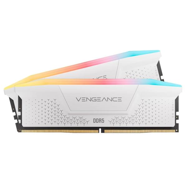 Модуль пам'яті Corsair DDR5 32GB (2x16) Vengeance 6000Mhz RGB XMP/EXPO White (CMG32GX5M2E6000Z36W)