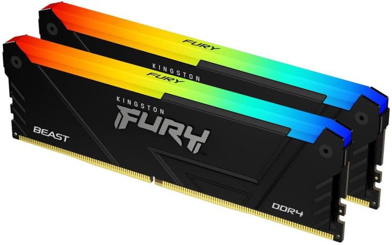 Модуль пам'яті Kingston Fury DDR4 32GB (2x16) 3200MHz Beast RGB (KF432C16BB2AK2/32)