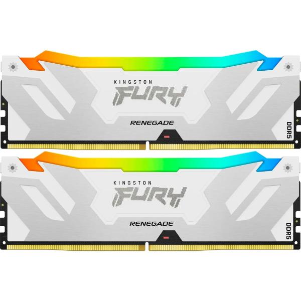 Модуль пам'яті Kingston DDR5 48GB (2x24) Fury 8000Mhz Renegade RGB White (KF580C38RWAK2-48)