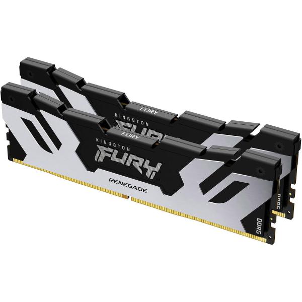 Модуль пам'яті Kingston DDR5 48GB (2x24) Fury 8000Mhz Renegade Silver (KF580C38RSK2-48)