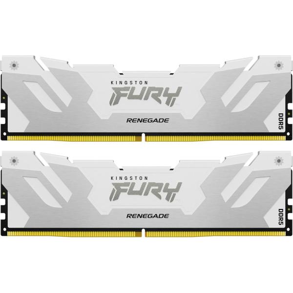 Модуль пам'яті Kingston DDR5 48GB (2x24) Fury 8000Mhz Renegade White (KF580C38RWK2-48)