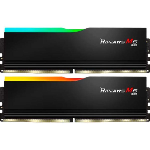 Модуль пам'яті G.Skill DDR5 32GB (2x16) Ripjaws M5 6000Mhz RGB Black XMP 3.0 (F5-6000J3238F16GX2-RM5RK)