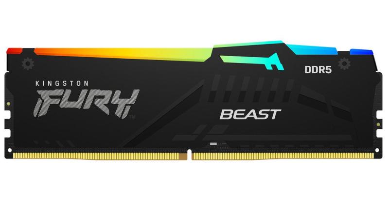 Модуль пам'яті Kingston Fury DDR5 16GB Beast 5600MHz Black RGB AMD EXPO (KF556C36BBEA-16)