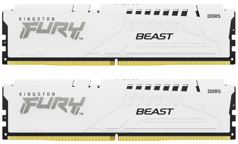 Модуль пам'яті Kingston Fury DDR5 32GB (2x16) 6400MHz Beast White EXPO (KF564C32BWEK2-32)