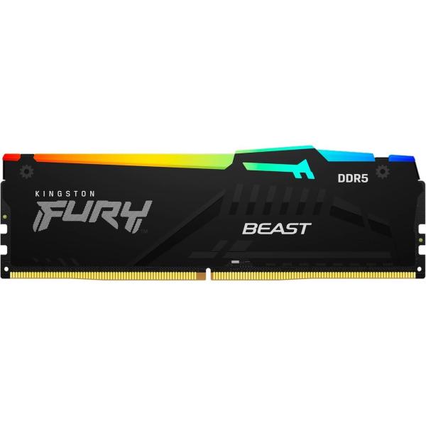Модуль пам'яті Kingston Fury DDR5 128GB (4x32) 5600MHz Beast RGB XMP (KF556C40BBAK4-128)
