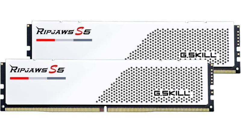 Модуль пам'яті G.Skill DDR5 32Gb (2x16) Ripjaws S5 5200Mhz White XMP 3.0 (F5-5200J4040A16GX2-RS5W)