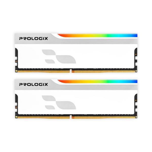 Модуль пам'яті ProLogix DDR4 16GB (2x8) Onyx 3200Mhz White RGB (PRO16GB3200YWR4K)