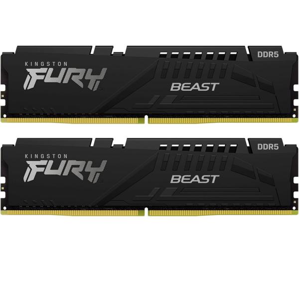 Модуль пам'яті Kingston Fury DDR5 32Gb (2x16) Beast 6000Mhz EXPO/XMP 3.0 Black (KF560C36BBE2K2-32)