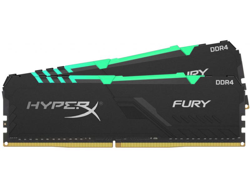 Модуль пам'яті HyperX DDR4 16Gb (2x8) Kingston Fury RGB 3200 MHz (HX432C16FB3AK2/16) Б/в