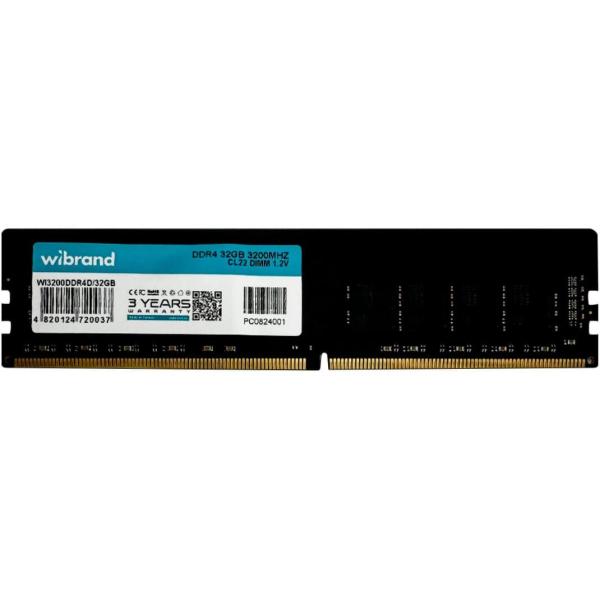 Модуль пам'яті Wibrand DDR4 32GB 3200MHz CL22 (WI3200DDR4D/32GB)
