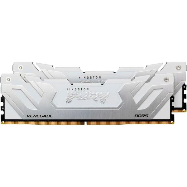 Модуль пам'яті Kingston Fury DDR5 48GB (2x24) 8400Mhz Renegade White XMP (KF584CU40RWK2-48)