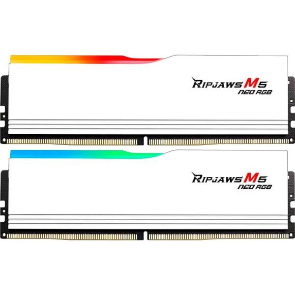 Модуль пам'яті G.Skill DDR5 32GB (2x16) Ripjaws M5 Neo 6000Mhz RGB White AMD EXPO (F5-6000J3636F16GX2-RM5NRW)