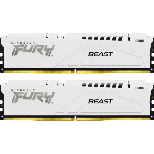 Модуль пам'яті Kingston Fury DDR5 32GB (2x16) 5200MHz Beast White XMP (KF552C40BWK2-32)
