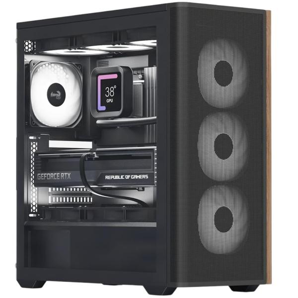 Корпус Aerocool D501A-G-BK-v2 Black без БП (ACCM-DS01043.11)