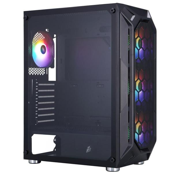 Корпус 1stPlayer X6-BK-4F1 Black без БЖ (X6-BK-4F1)