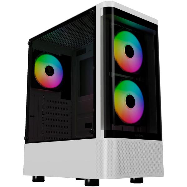 Корпус GAMDIAS TALOS E3 CG WH без БП White (4711514501209)