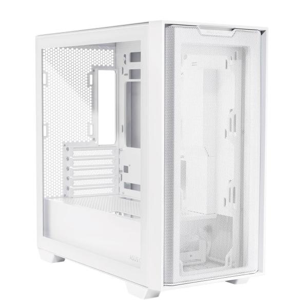 Корпус ASUS A21 White Tempered Glass без БП (90DC00H3-B09010)