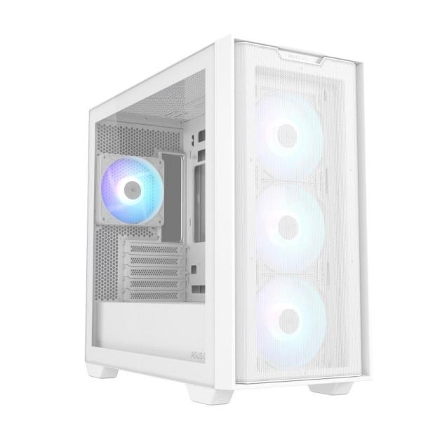 Корпус ASUS A21 Plus White Tempered Glass ARGB без БП (90DC00H3-B19010)