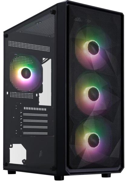 Корпус 1stPlayer FD3-M-BK-4F7 Black без БП (FD3-M-BK-4F7)