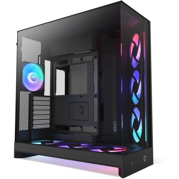 Корпус NZXT H9 Flow RGB+ Tempered Glass без БЖ Black (CM-H92FB-P1)