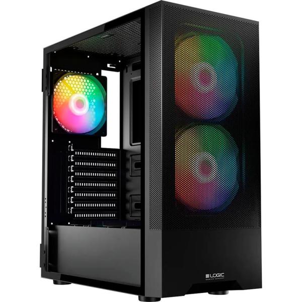 Корпус LogicConcept ARYA MESH+GLASS ARGB fans 2x140mm+1x120mm BLACK без БЖ ATX (AT-ARYA-10-000000-0002)
